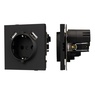 Механизм розетки с USB зарядкой SCT-TENDO-MUAA-SFPL-BK (230V, 16A) (Arlight, -)
