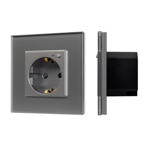 Розетка электрическая с Zigbee управлением SCT-OMALI-EUZB1-PL-GR (240V, 16A, Zigbee) (Arlight, -)