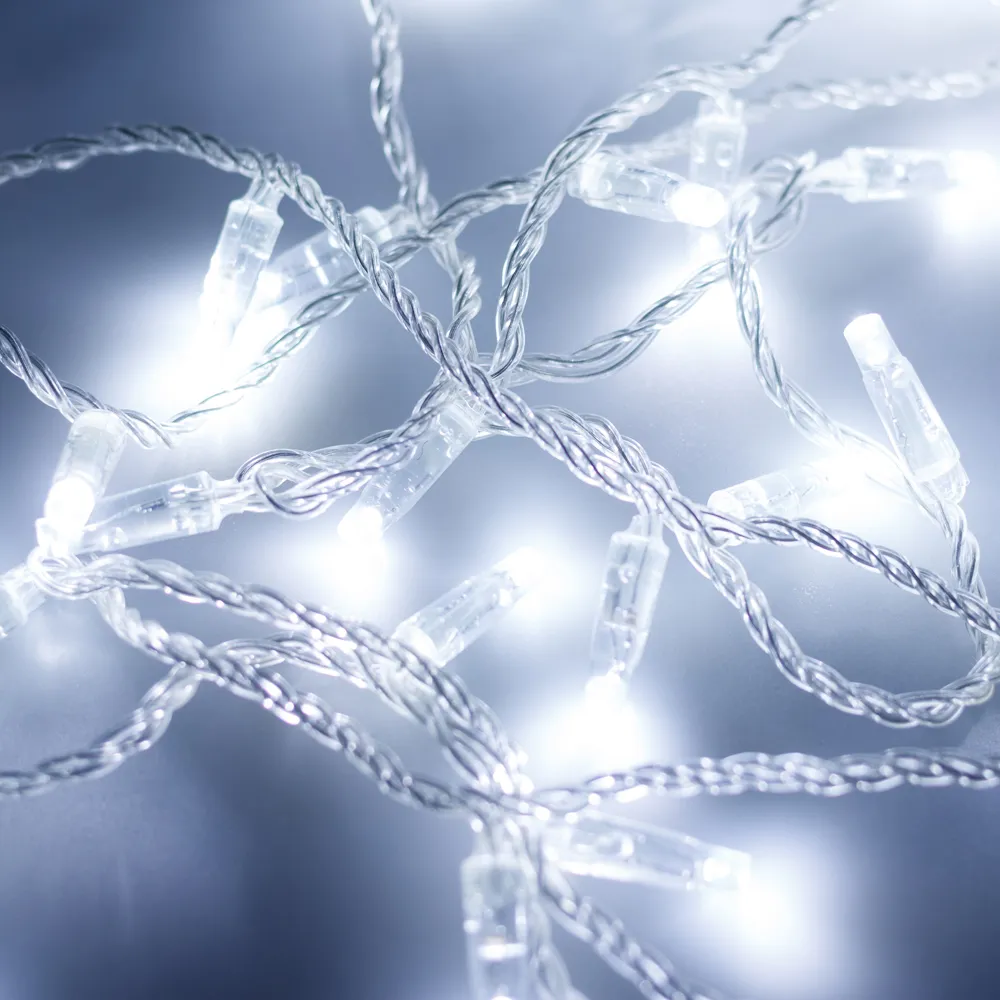 Светодиодная гирлянда ARD-STRING-CLASSIC-10000-CLEAR-100LED-STD WHITE (230V, 7W) (Ardecoled, IP65) - изображение товара