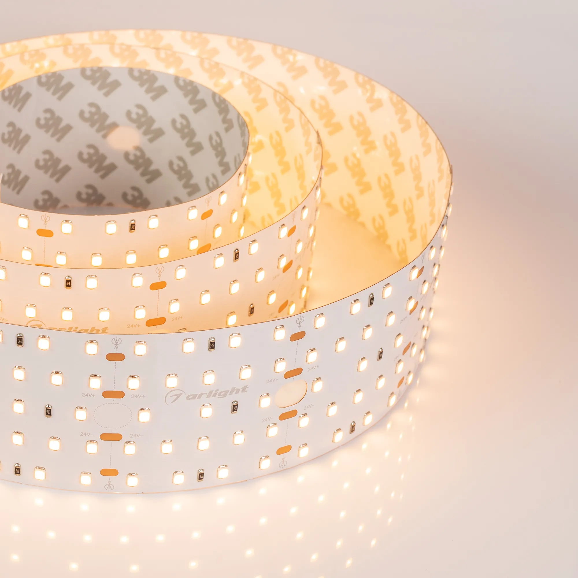 Лента светодиодная S2-2500 24V Warm 2700K 52mm (2835, 420 LED/m, LUX) (Arlight, 30 Вт/м, IP20) - изображение товара