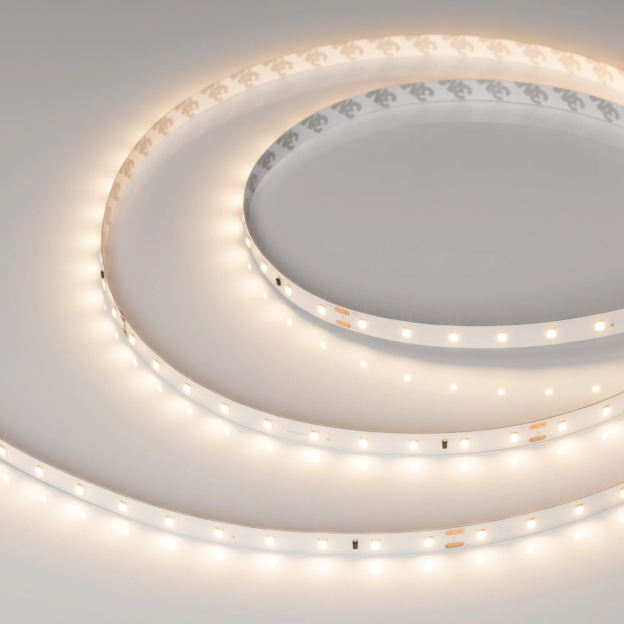 Лента светодиодная IC-A60-10mm 24V Warm3000 (4.6 W/m, IP20, 2835, 30m) (Arlight, 4.6 Вт/м, IP20) - изображение товара